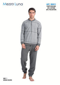 PIGIAMA UOMO M/L M6011 Tellini S.r.l. Ingrosso Abbigliamento